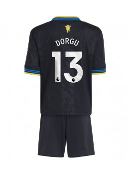 Detské Futbalové oblečenie Manchester United Patrick Dorgu #13 2025-26 Krátky Rukáv - Tretina (+ trenírky)